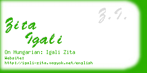 zita igali business card